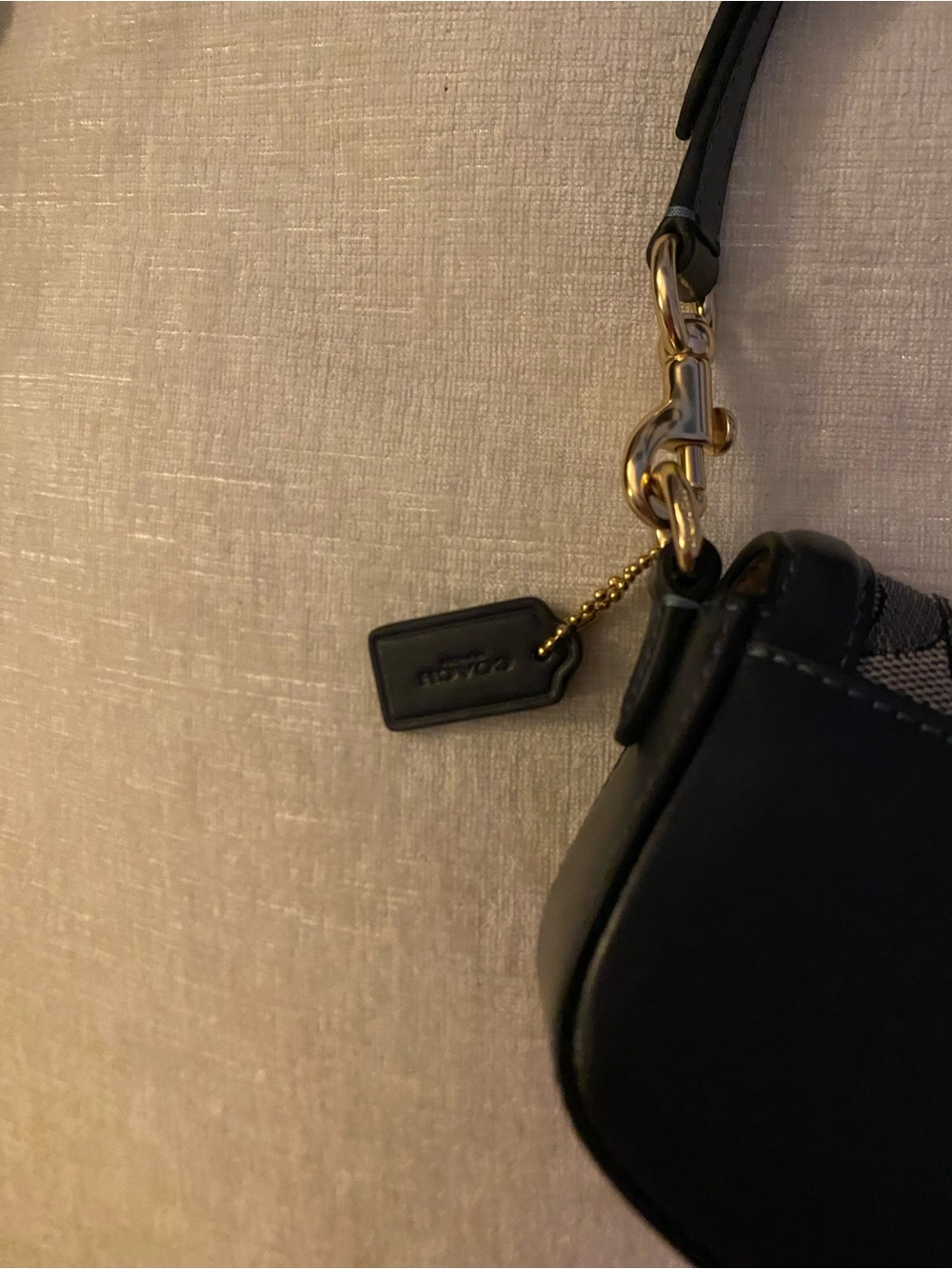 Coach Mini Shoulder Bag in Brown and Black with Gold Hardware - Picture 4 of 10